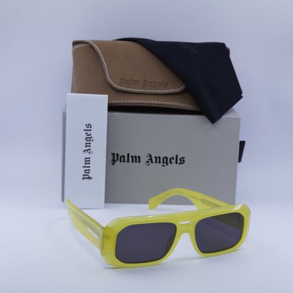 Palm Angels PERI102 WILLOW 1807 Rectangle Sunglasses - Yellow/Grey main image 4